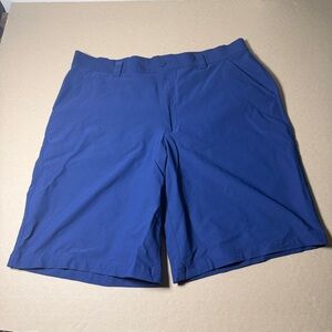 Under Armour size 38 flat front golf shorts mens lightweight outdoor sports Blue